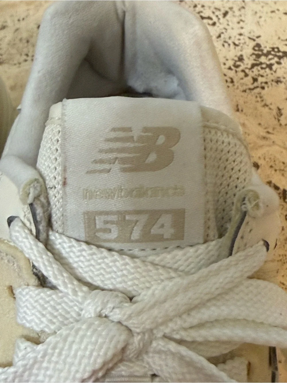 New Balance Women's Cream and White Platform Athletic Sneakers